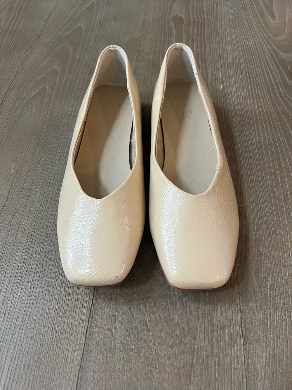 Sychelles Penny V Classic square toe ballet flat